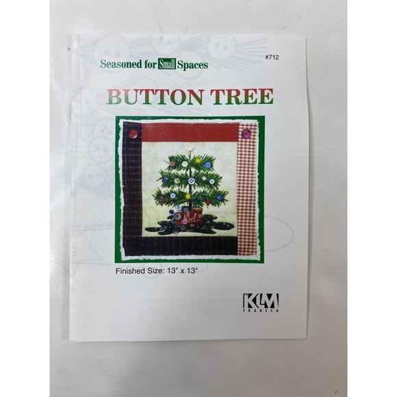 Holiday Dimension Kidz Collection Iron-On Fabric Appliqué Kit Santa Button Tree - Picture 6 of 8